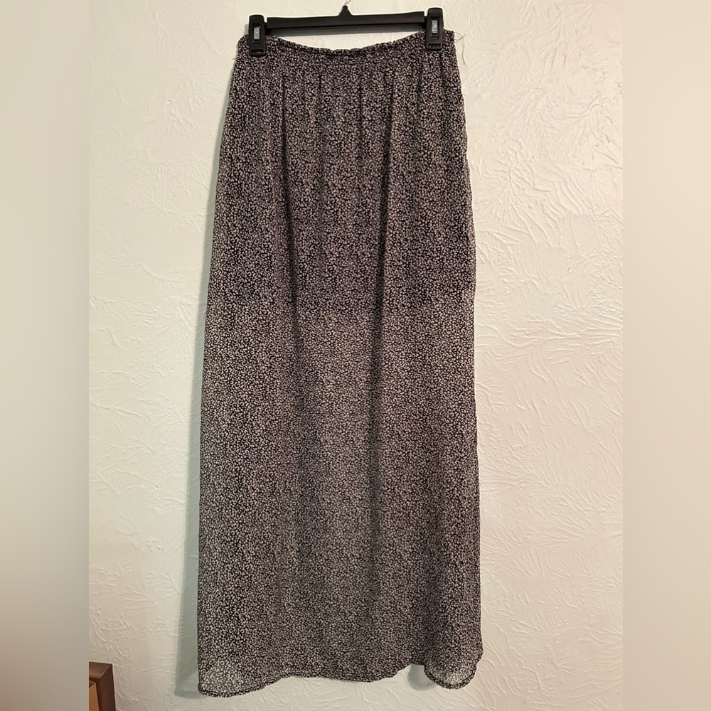 MNG Basics Brand Maxi Skirt with Leopard Pattern